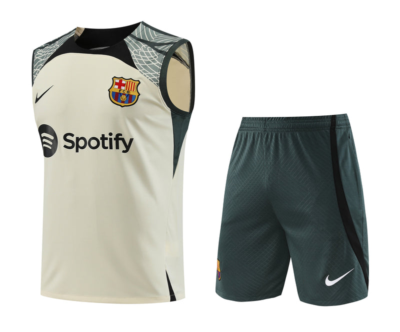 Kit Treino Barcelona 23/24 Nike - Creme - PRONTA ENTREGA