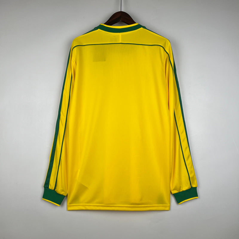 Camisa Seleção Brasil Retrô 1998 Amarela e Verde - Nike - PRONTA ENTREGA