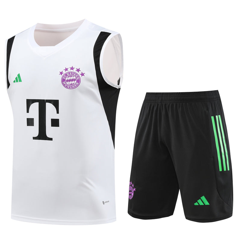 Kit Treino Bayern Munchen 23/24 Adidas - Branco