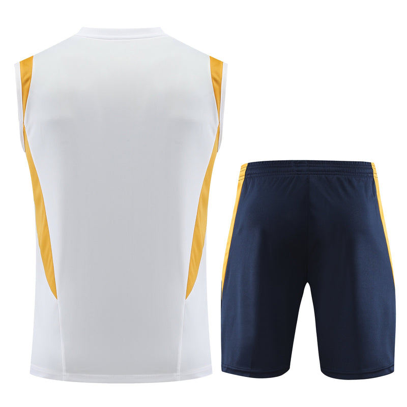 Kit Treino Real Madrid 23/24 Adidas - Branca - PRONTA ENTREGA