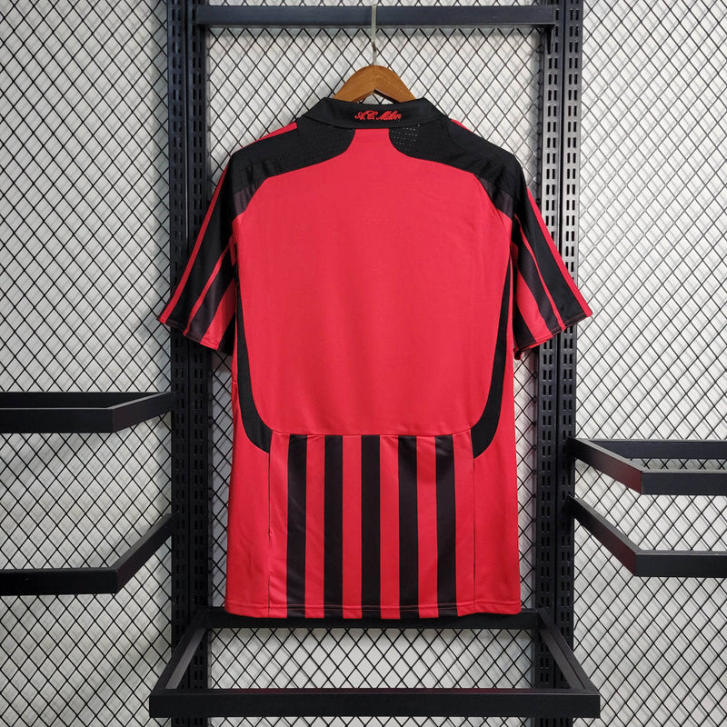 Camisa Milan Retrô 2007/2008 Vermelha e Preta - Adidas