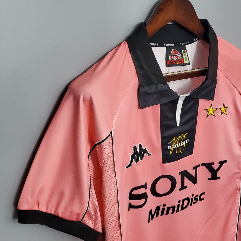 Camisa Juventus Retrô 1997/1998 Rosa e Preto - Kappa