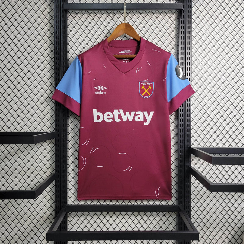 Camisa West Ham I 23/24 Umbro - Vinho