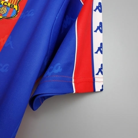 Camisa Barcelona Retrô 1992/1995 Azul e Vermelha - Kappa