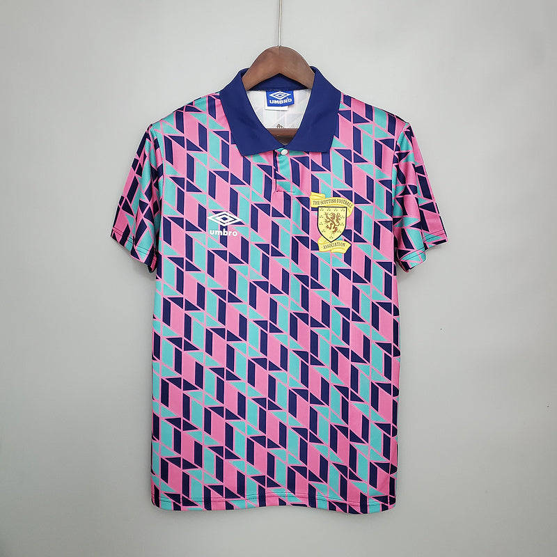 Camisa Escócia Retrô 1988/1989 Rosa - Umbro