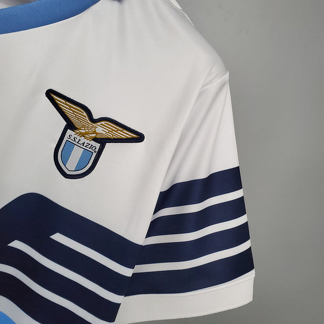 Camisa Lazio Retrô 2014 Azul e Branca - Macron