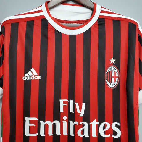 Camisa Milan Retrô 2011/2012 Vermelha e Preta - Adidas