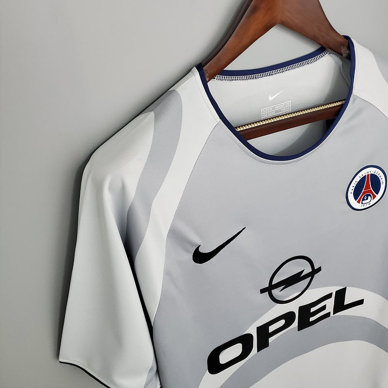 Camisa PSG Retrô 2001/2002 Branca e Cinza - Nike