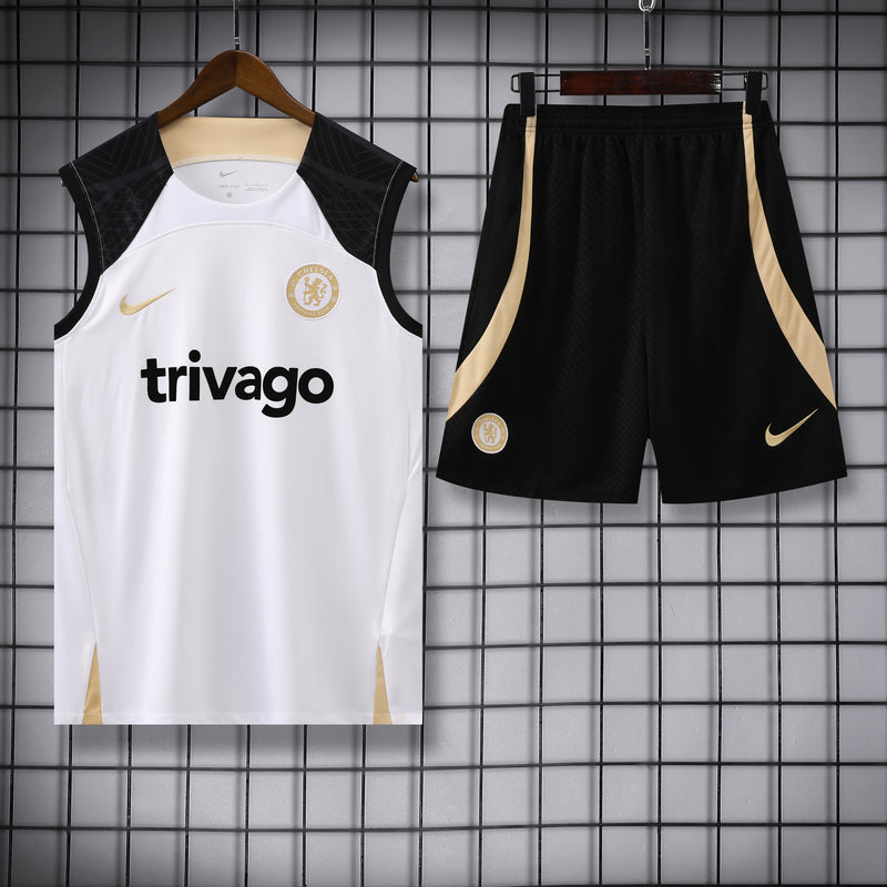 Kit Treino Chelsea 23/24 Nike - Branco - PRONTA ENTREGA