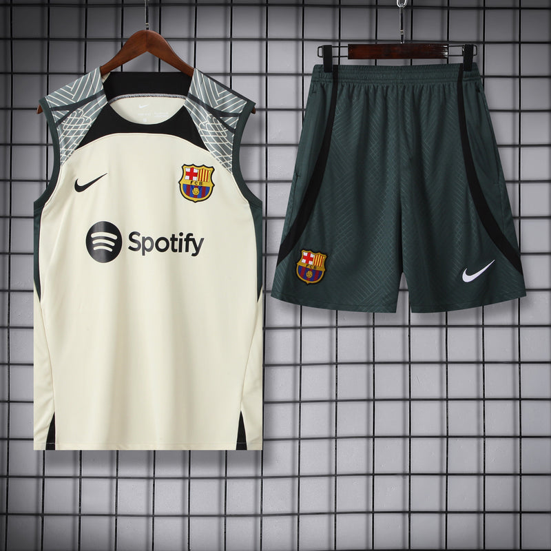 Kit Treino Barcelona 23/24 Nike - Creme - PRONTA ENTREGA